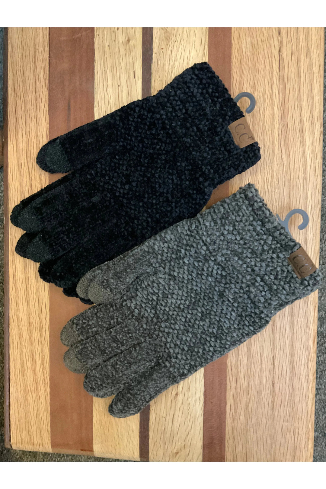 Solid Chennil Smart Tip Touch Gloves by - Vintage Dragonfly Boutique