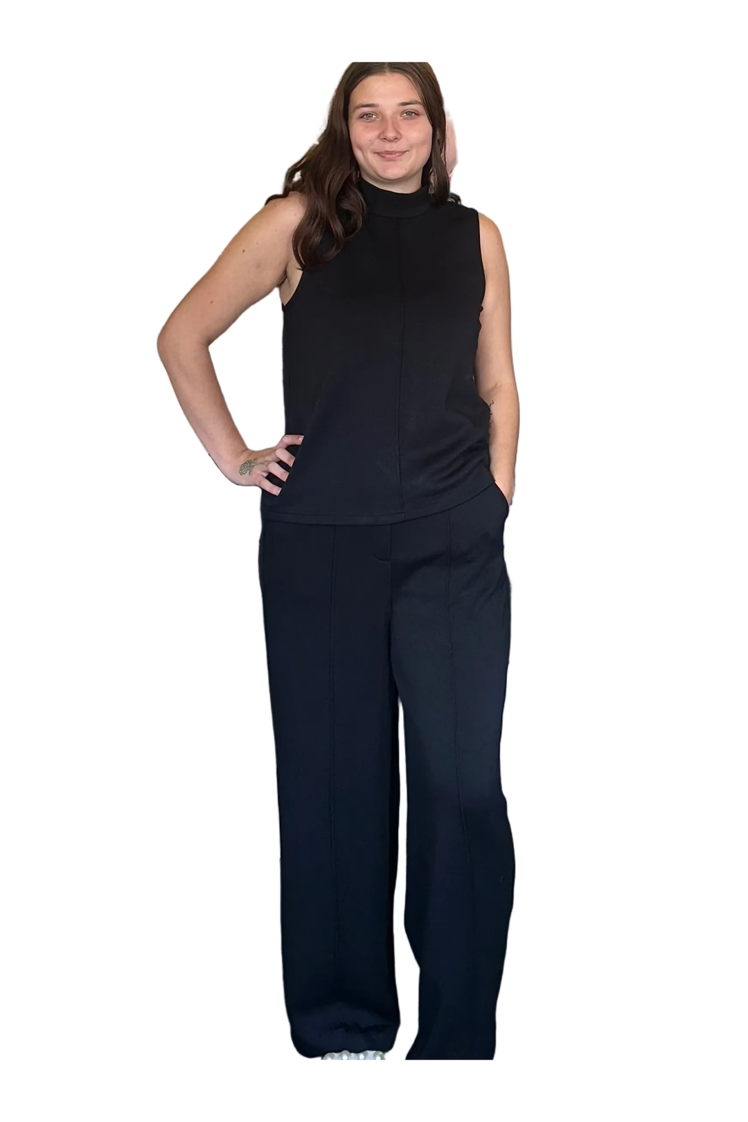 Entro Black Wide Leg Pants | Comfortable Work &amp; Teacher Pants