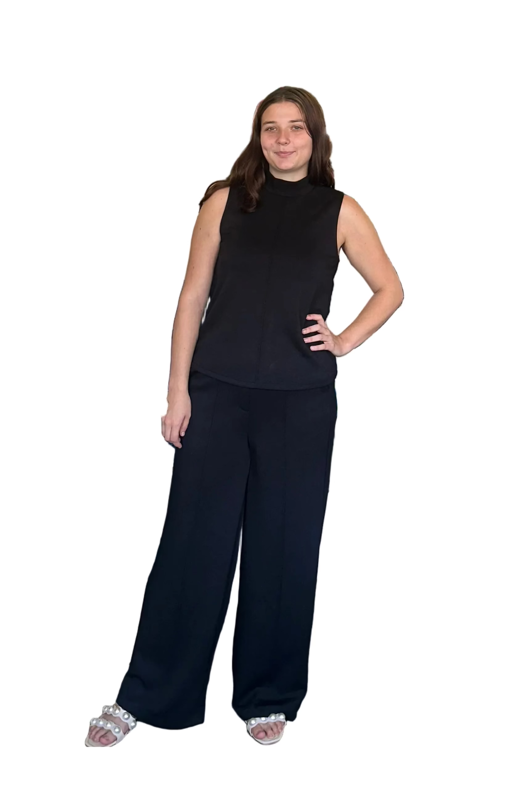 Entro Black Wide Leg Pants | Comfortable Work &amp; Teacher Pants