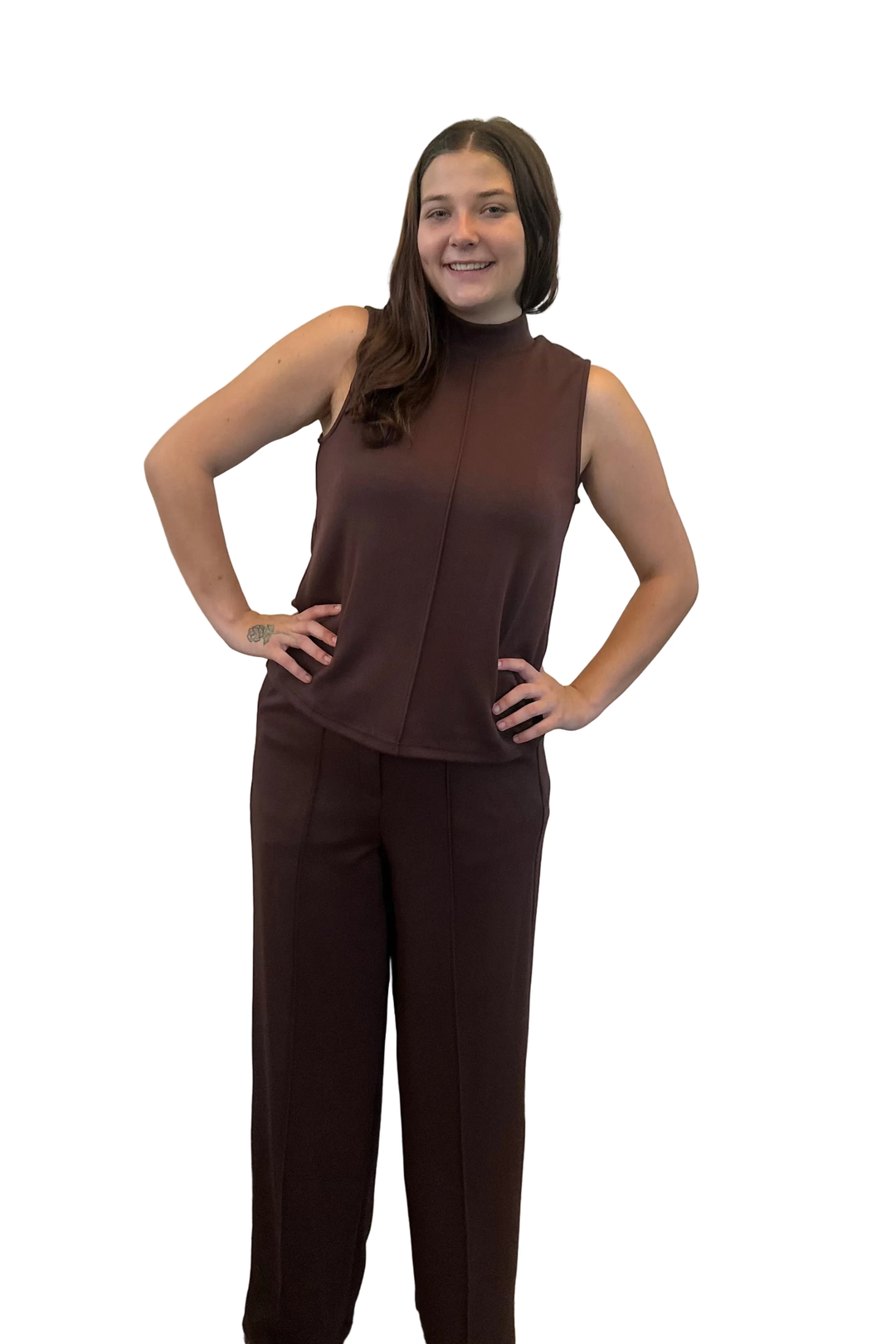Entro Black or Brown Wide Leg Pants | Comfortable Work &amp; Teacher Pants - Vintage Dragonfly Boutique