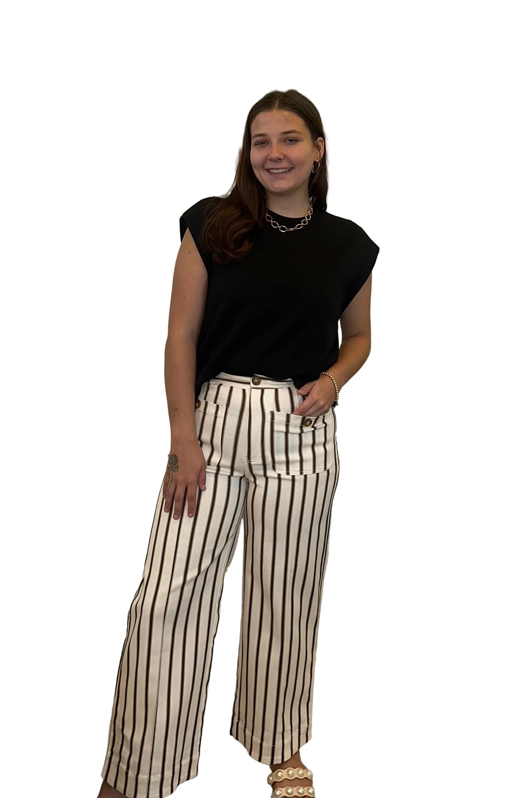 Entro Structured Cap Sleeve Top - Vintage Dragonfly Boutique