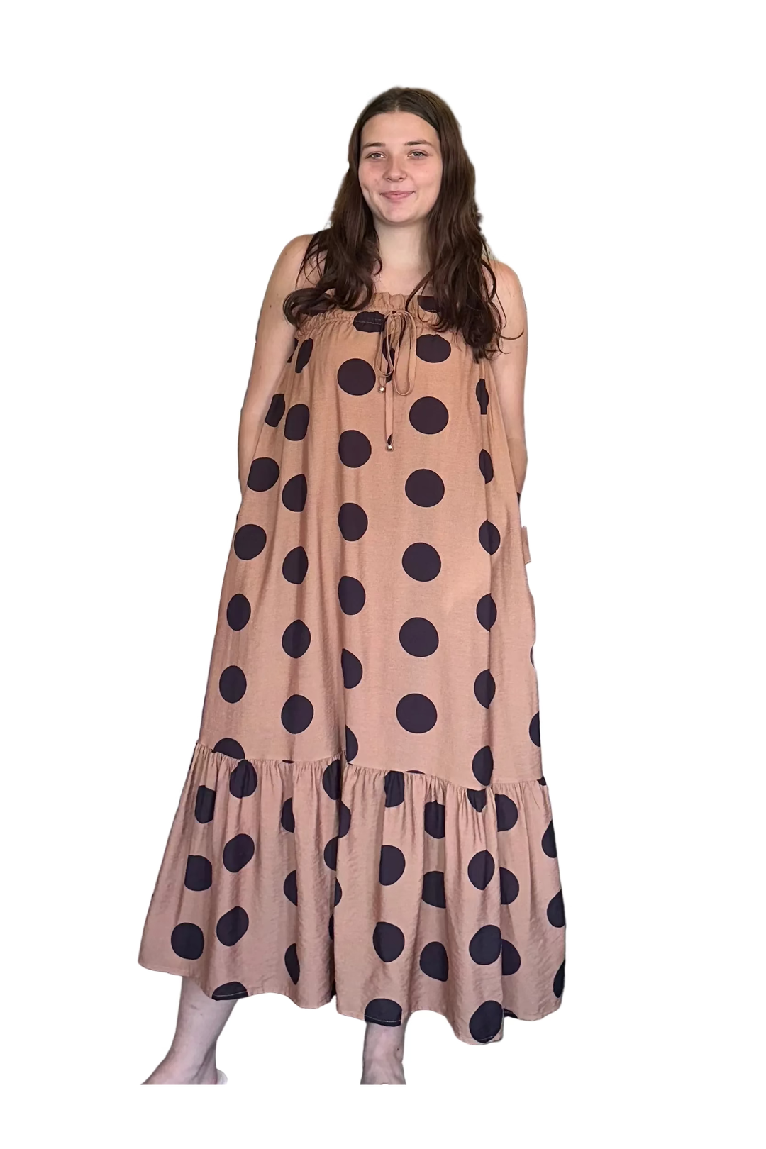 Entro Toast Polka Dot Maxi Dress | Women’s Fall Dress