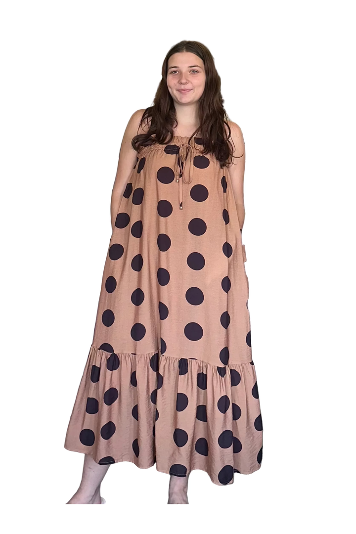 Entro Toast Polka Dot Maxi Dress | Women’s Fall Dress