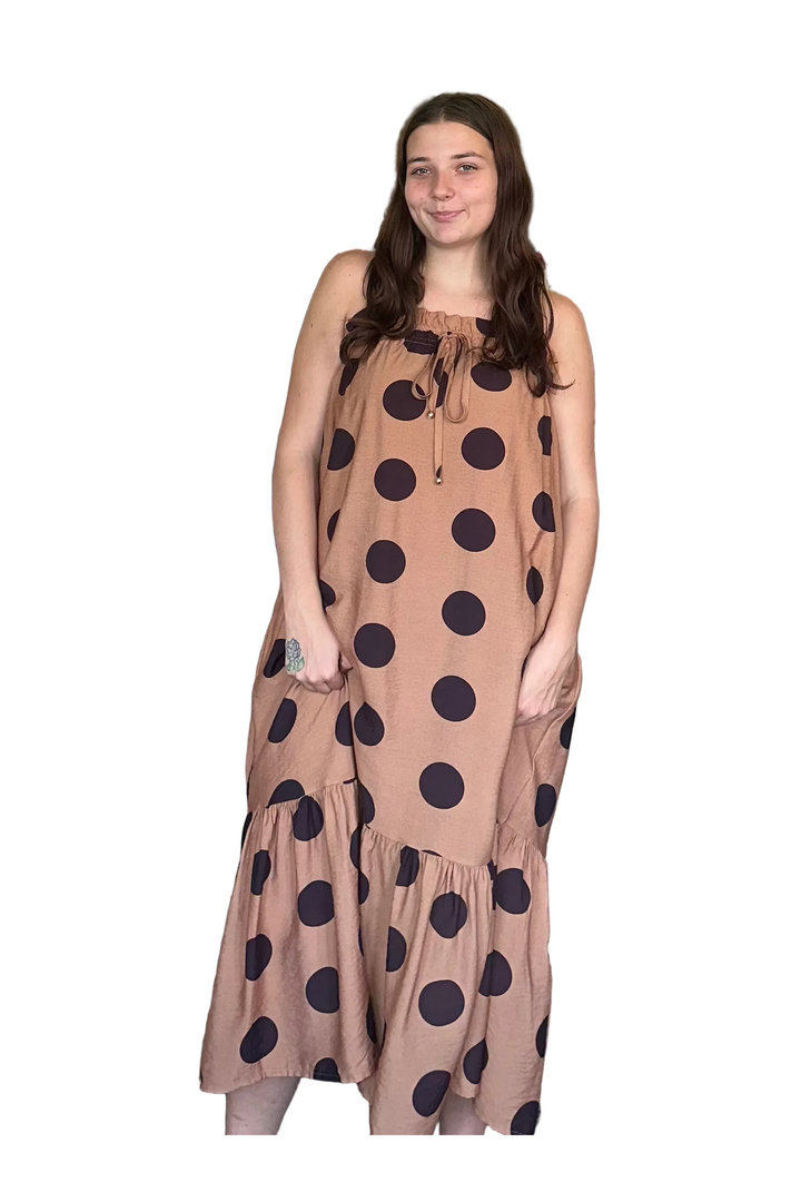 Entro Toast Polka Dot Maxi Dress | Women’s Fall Dress