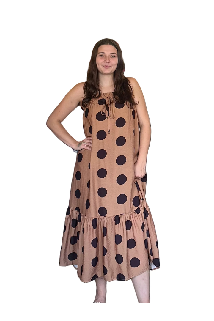 Entro Toast Polka Dot Maxi Dress | Women’s Fall Dress