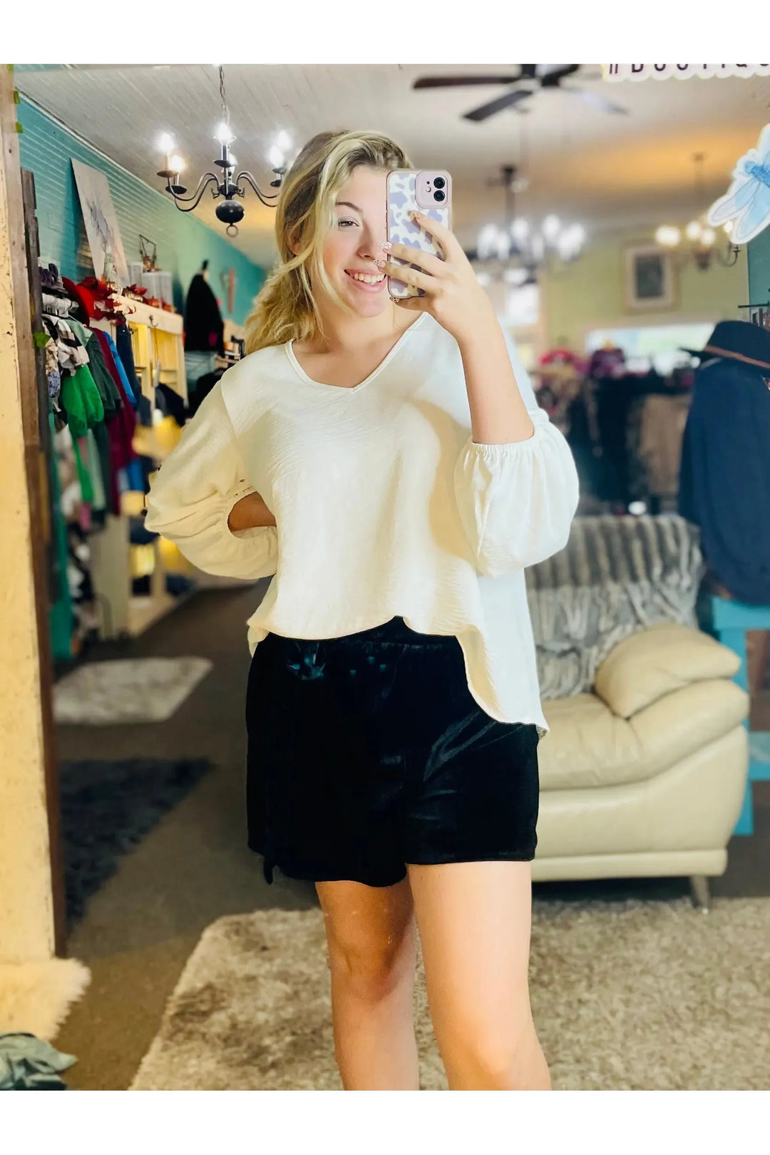 Black Velvet Shorts - Vintage Dragonfly Boutique