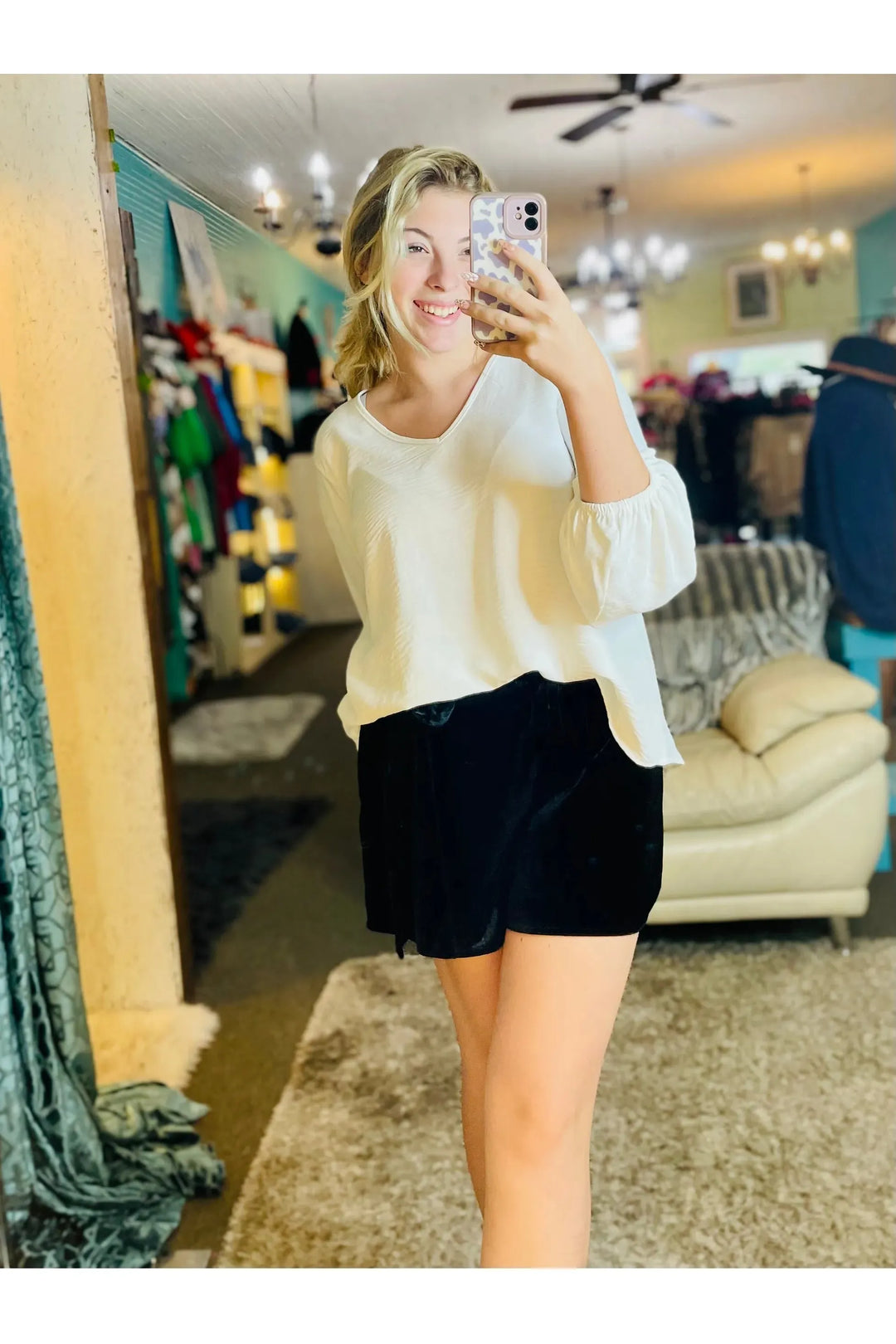 Black Velvet Shorts - Vintage Dragonfly Boutique