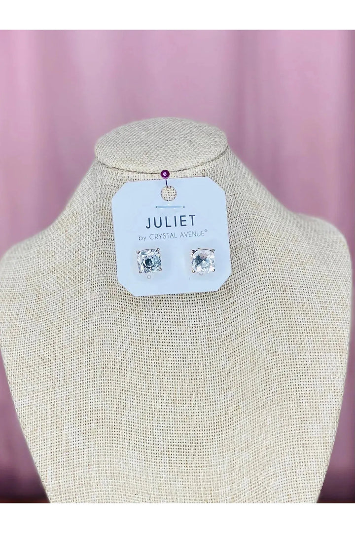 Rhinestone Stud Earrings - Vintage Dragonfly Boutique