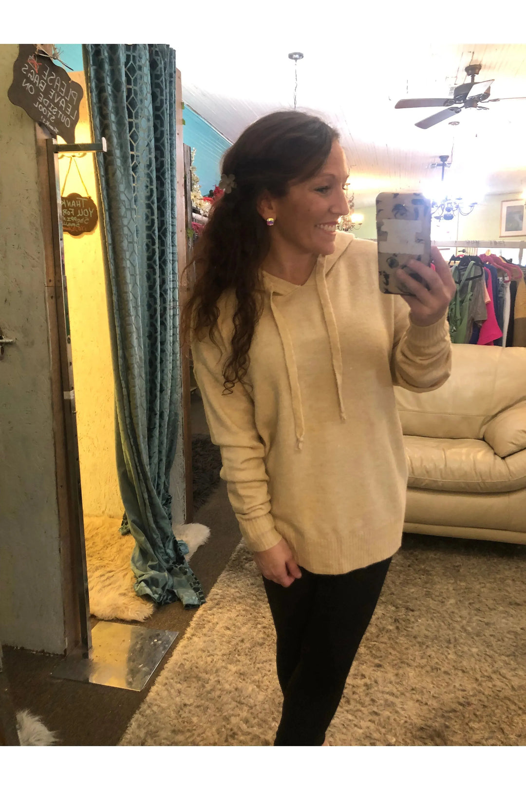 Cozy Cream Soft Knit Hoodie - Vintage Dragonfly Boutique