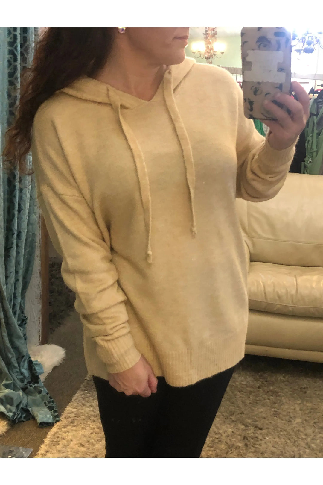 Cozy Cream Soft Knit Hoodie - Vintage Dragonfly Boutique