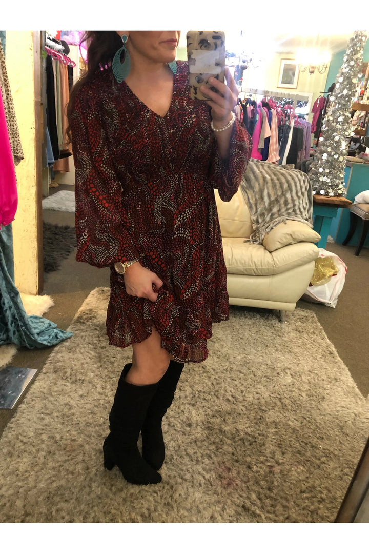 Mix Print Dress - Vintage Dragonfly Boutique