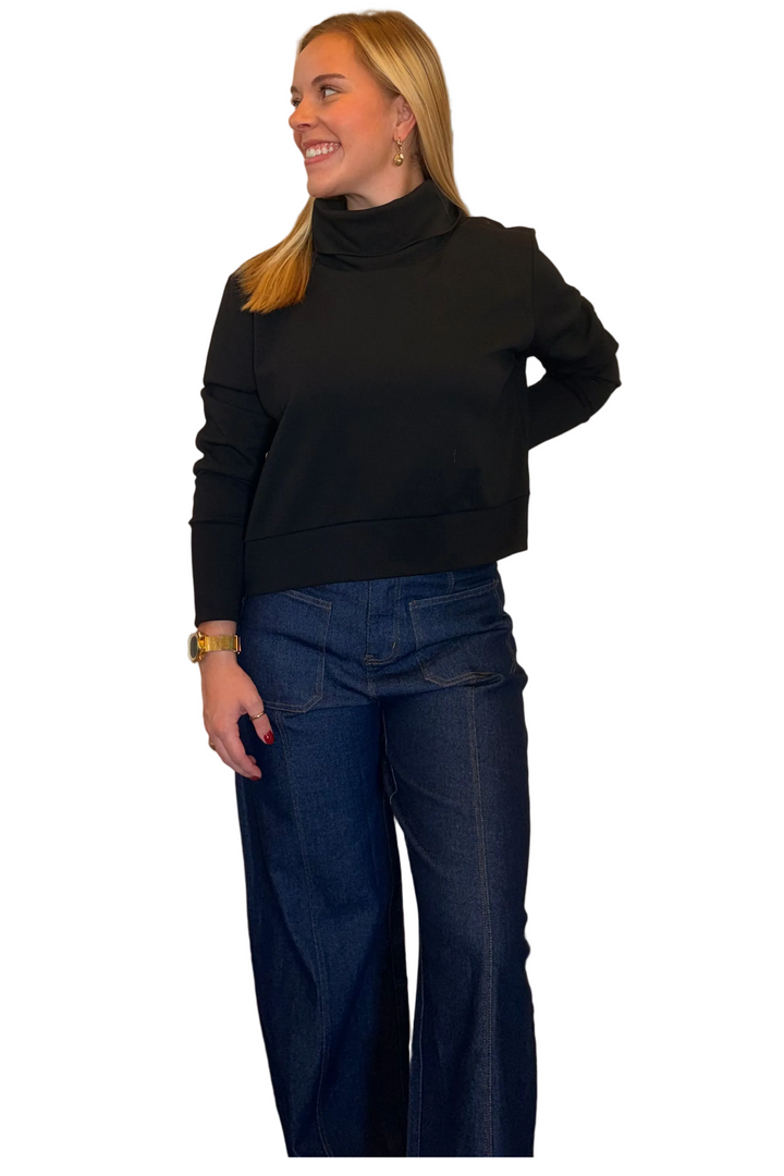 Entro Cowl Neck Long Sleeve Pullover - Vintage Dragonfly Boutique