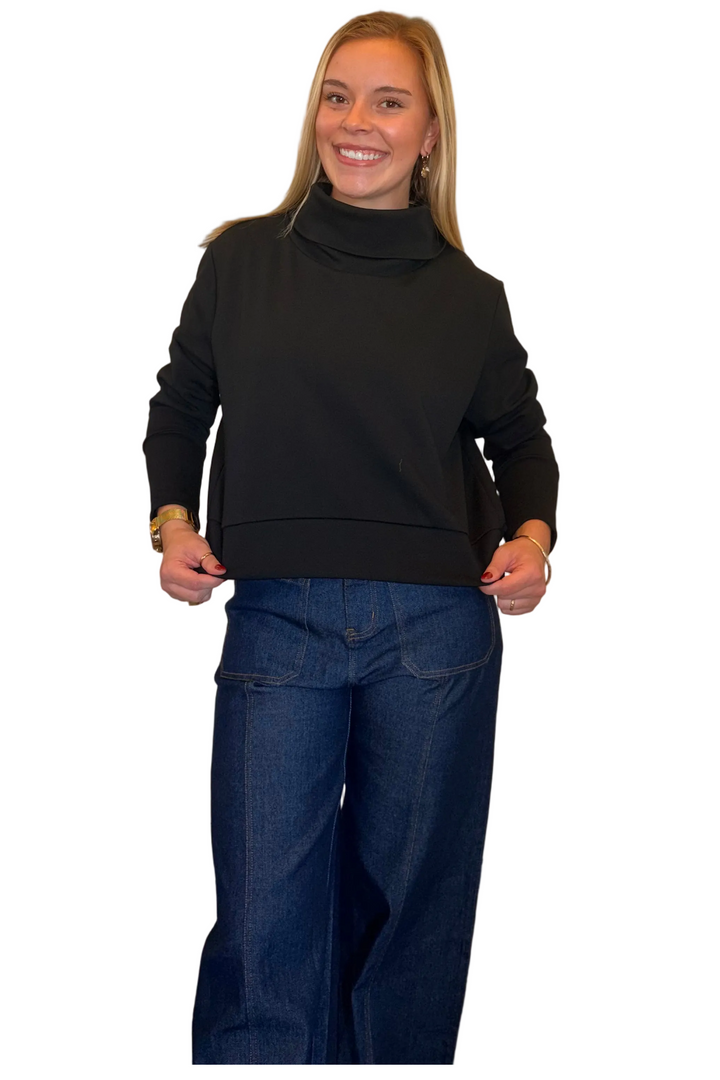 Entro Cowl Neck Long Sleeve Pullover - Vintage Dragonfly Boutique
