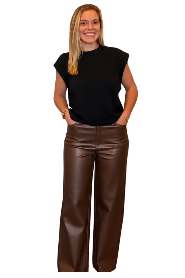 Entro Bronze Wide Leg Cropped Pants - Vintage Dragonfly Boutique
