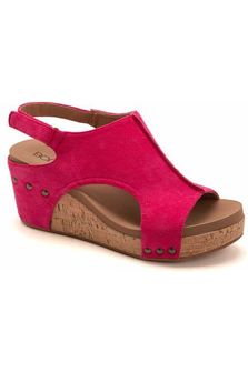 Corky’s Carley Wedges in Fuchsia - Vintage Dragonfly Boutique