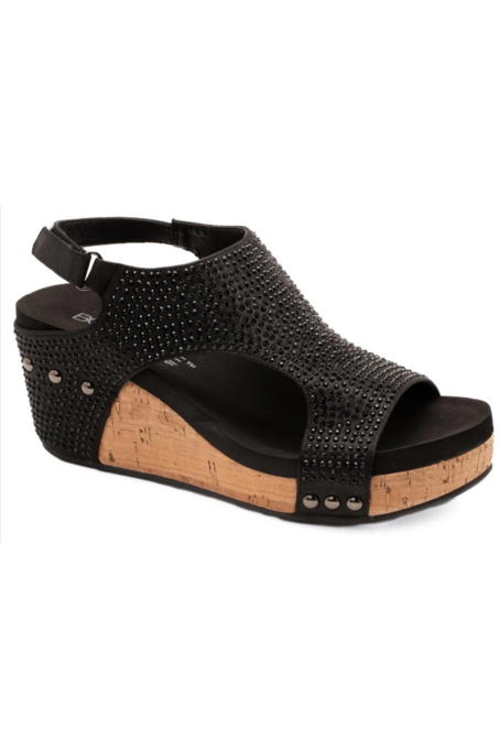 Corky’s Carley Wedges in Crystal Black - Vintage Dragonfly Boutique
