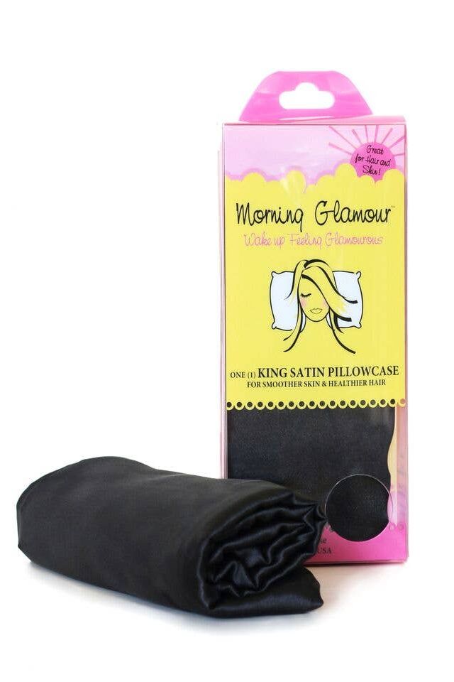 Morning Glamour - KING Satin Pillowcases : Pink - Vintage Dragonfly Boutique
