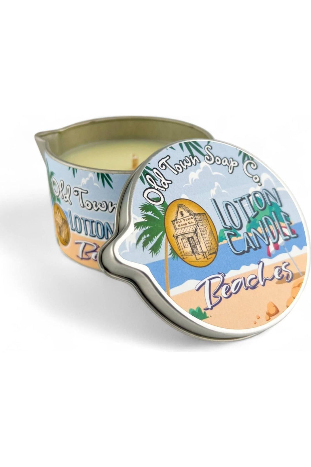 Old Town Soap Co. - Lotion Candles - in our Best Selling Scents -Unique Skincare: Beaches - Vintage Dragonfly Boutique