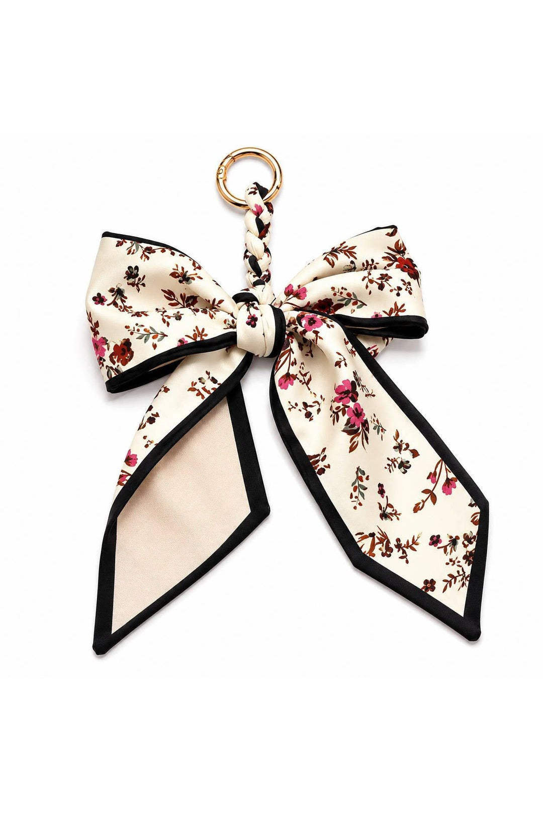 JOSSLYN by wall to wall - SCARF BOW BAG CHARM KEYCHAIN | OFF  WHITE - Vintage Dragonfly Boutique