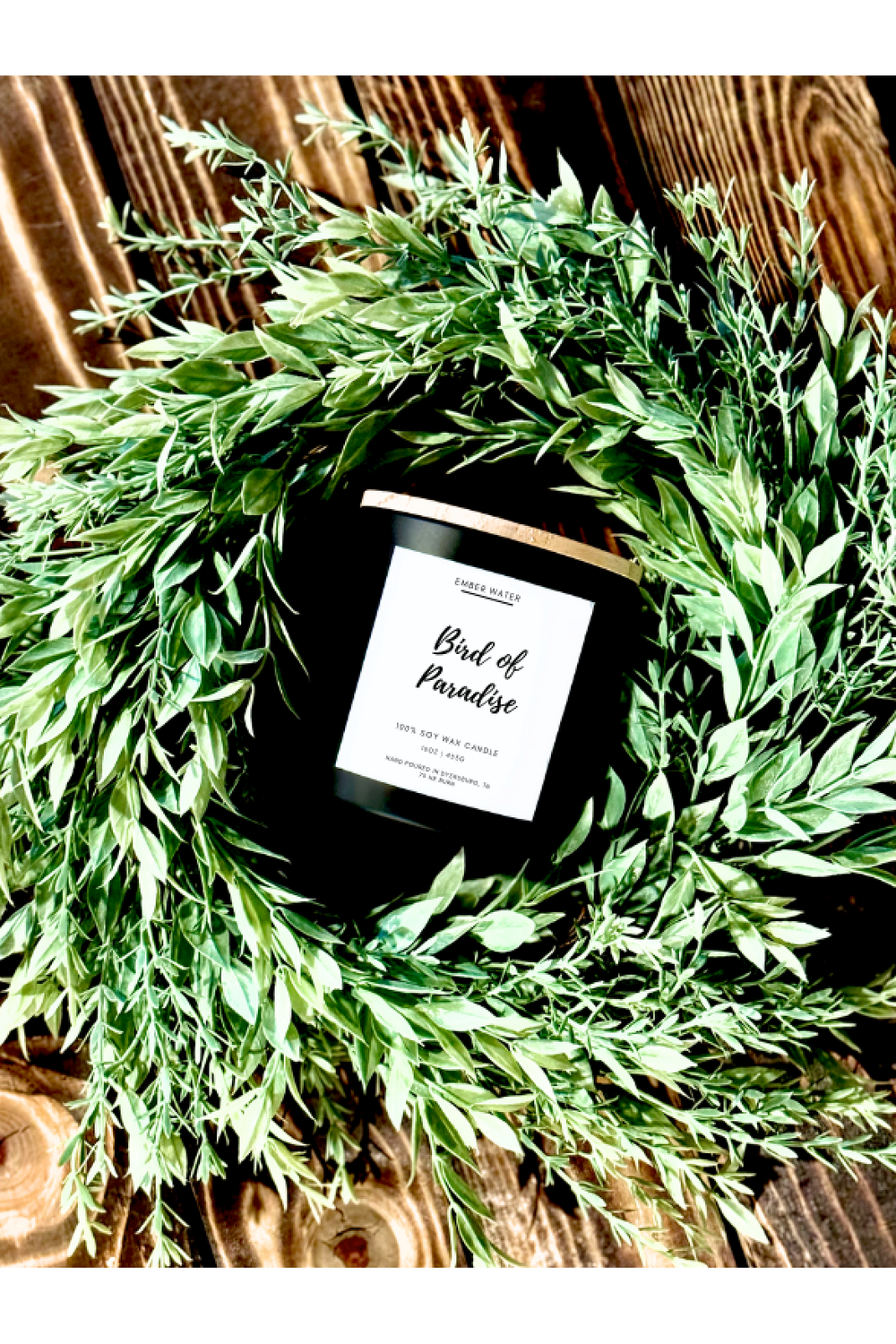 Ember Water - Bird of Paradise 16 oz 100% Soy Candle - Vintage Dragonfly Boutique