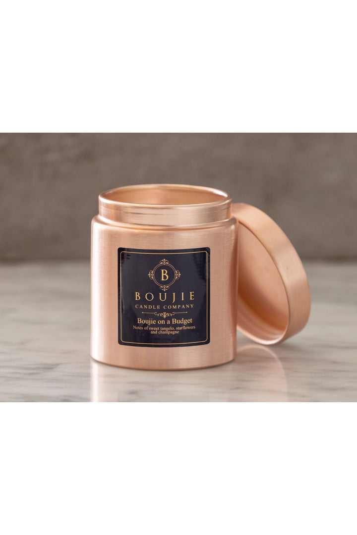 Boujie Candle Company - Boujie On a Budget: Wood Wick / 14 oz Glass Vessel