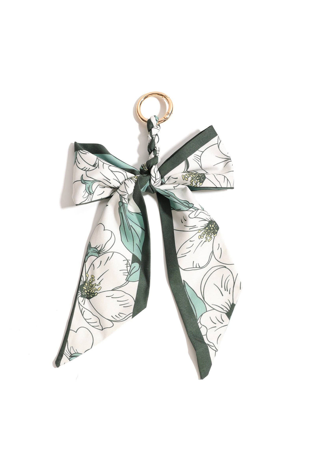 JOSSLYN by wall to wall - SCARF BOW BAG CHARM KEYCHAIN | OFF  WHITE - Vintage Dragonfly Boutique
