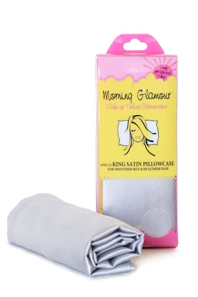 Morning Glamour - KING Satin Pillowcases : Pink - Vintage Dragonfly Boutique