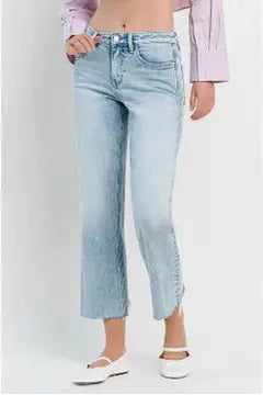 Flying Monkey High Rise Cropped Dad Jeans - Vintage Dragonfly Boutique