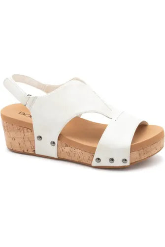 Corky's Refreshing White Wedge Sandals - Vintage Dragonfly Boutique