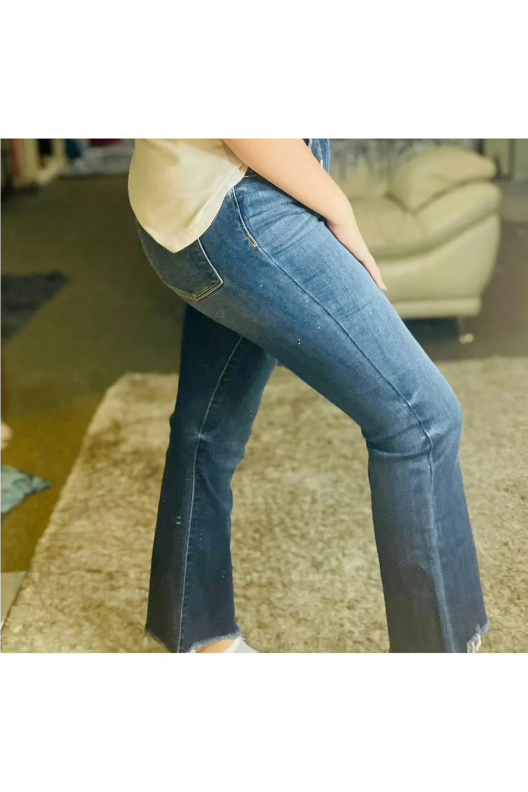 Judy Blue Boot Cut Cropped Jeans - Vintage Dragonfly