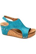 Corky’s Carley Wedges in Turquoise - Vintage Dragonfly Boutique