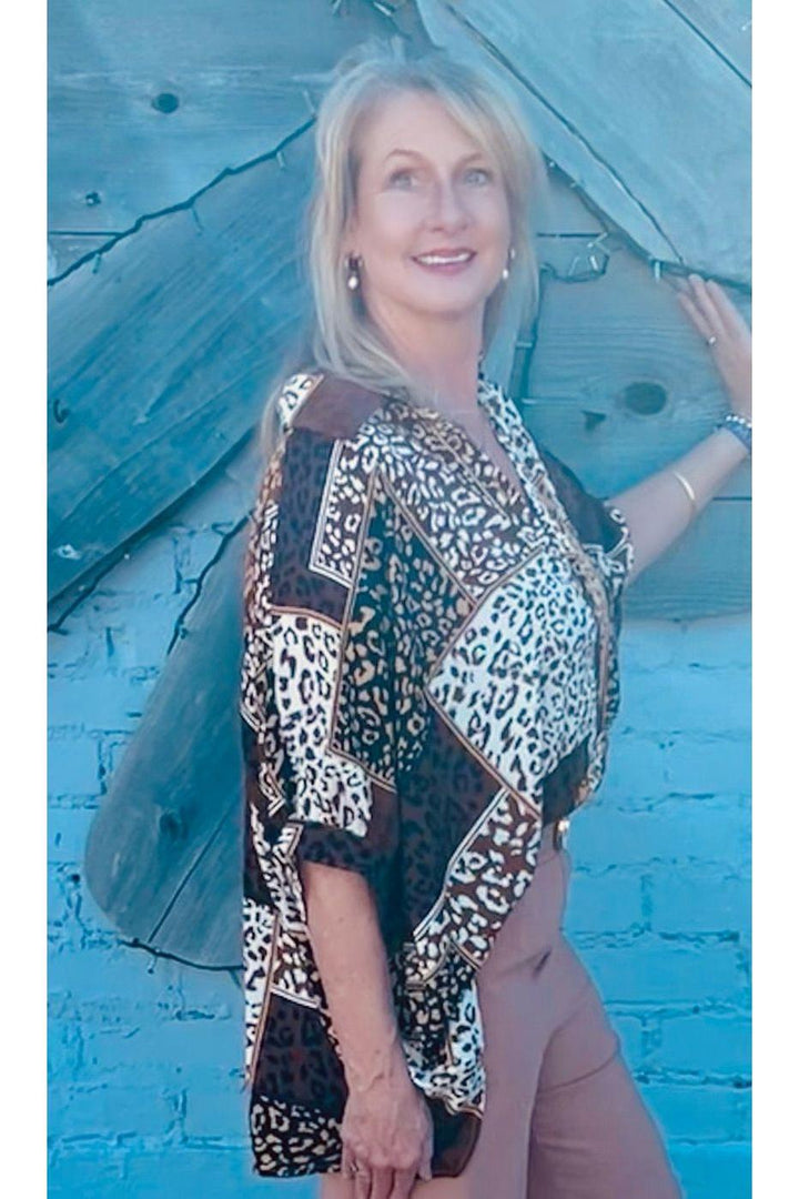 Mix Animal Print Top - Vintage Dragonfly Boutique