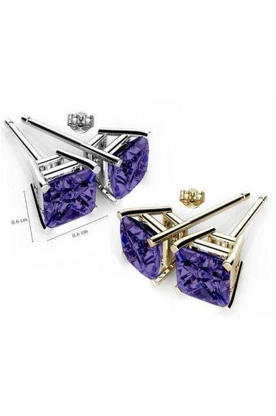 Swarovski Crystal Tanzanite Stud Earring - Vintage Dragonfly Boutique