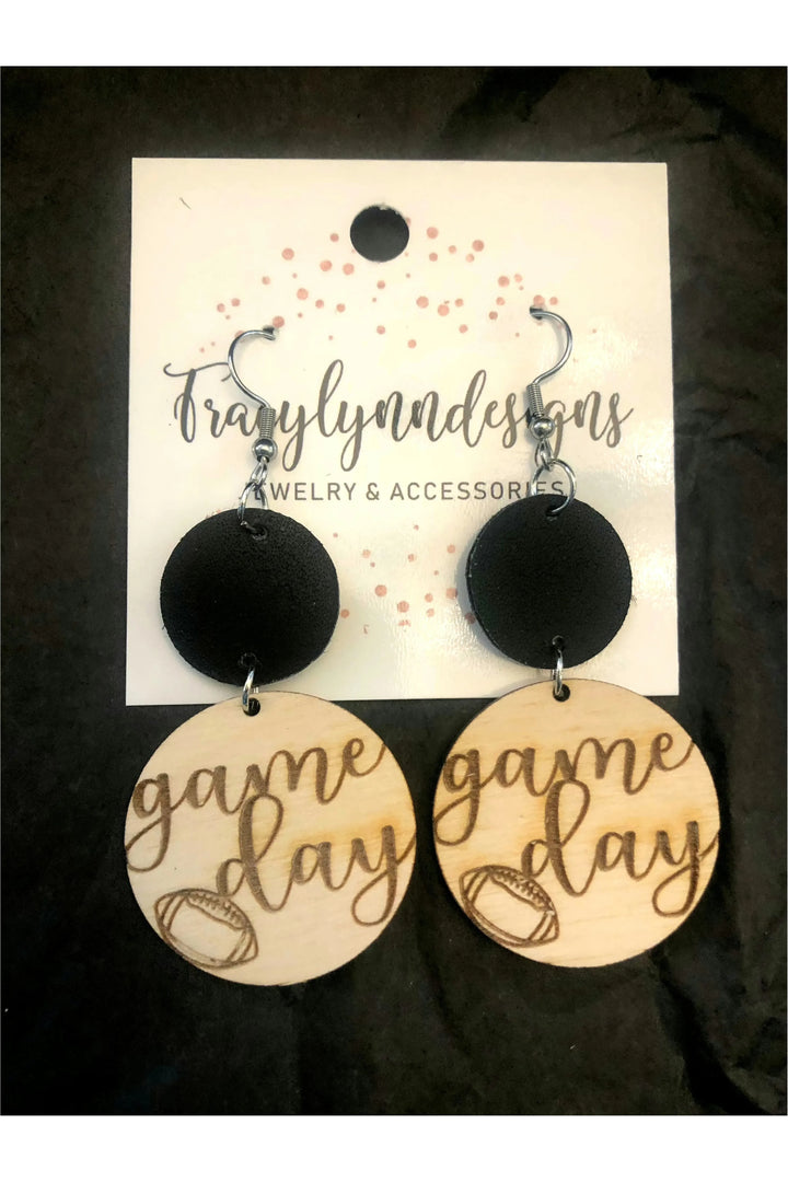 Game Day Wood Earrings TLD’s-Jewelry-Tracy Lynn Designs-Vintage Dragonfly-Women’s Fashion Boutique Located in Sumrall, Mississippi