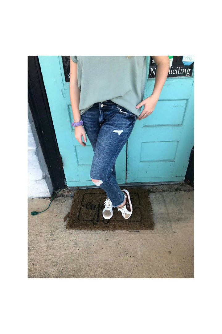 Triple Waistband Crop Skinnies- Vervet-Bottoms-VERVET by Flying Monkey-Vintage Dragonfly-Women’s Fashion Boutique Located in Sumrall, Mississippi