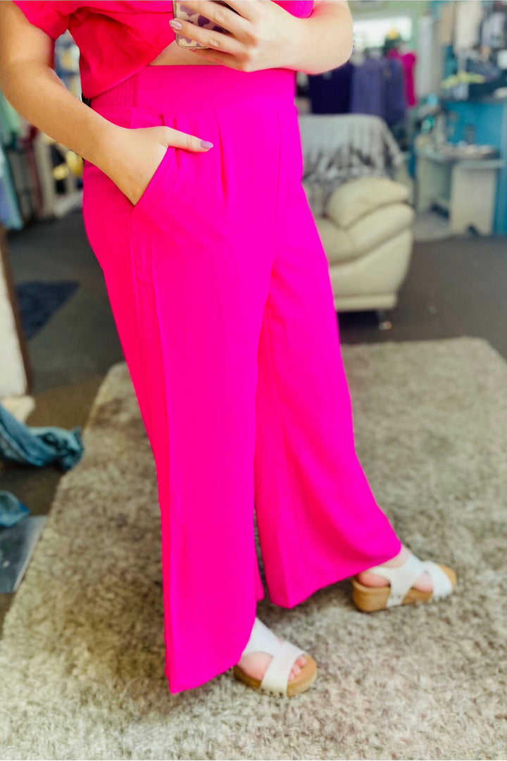 Jodifl Solid Color Wide Leg Pants - Vintage Dragonfly