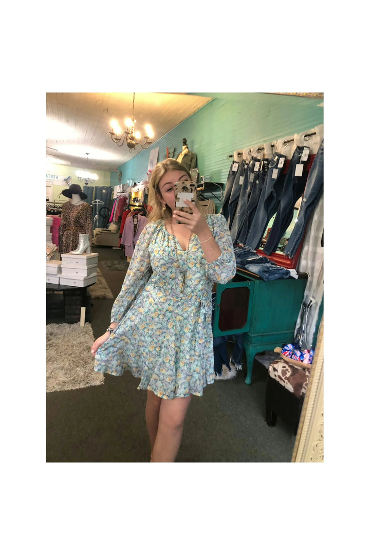 Molly Mint Green soft pattern dress-Kori America-Vintage Dragonfly-Women’s Fashion Boutique Located in Sumrall, Mississippi