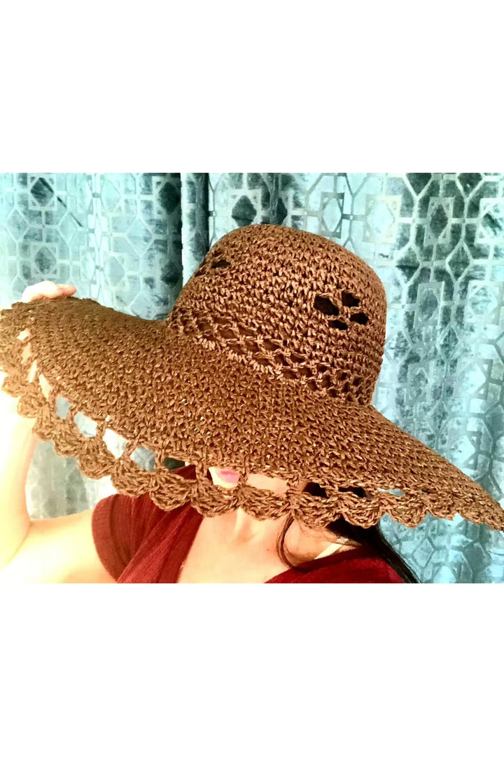 Knit Straw Wide Brim Hat-Accessories-Judson-Vintage Dragonfly-Women’s Fashion Boutique Located in Sumrall, Mississippi