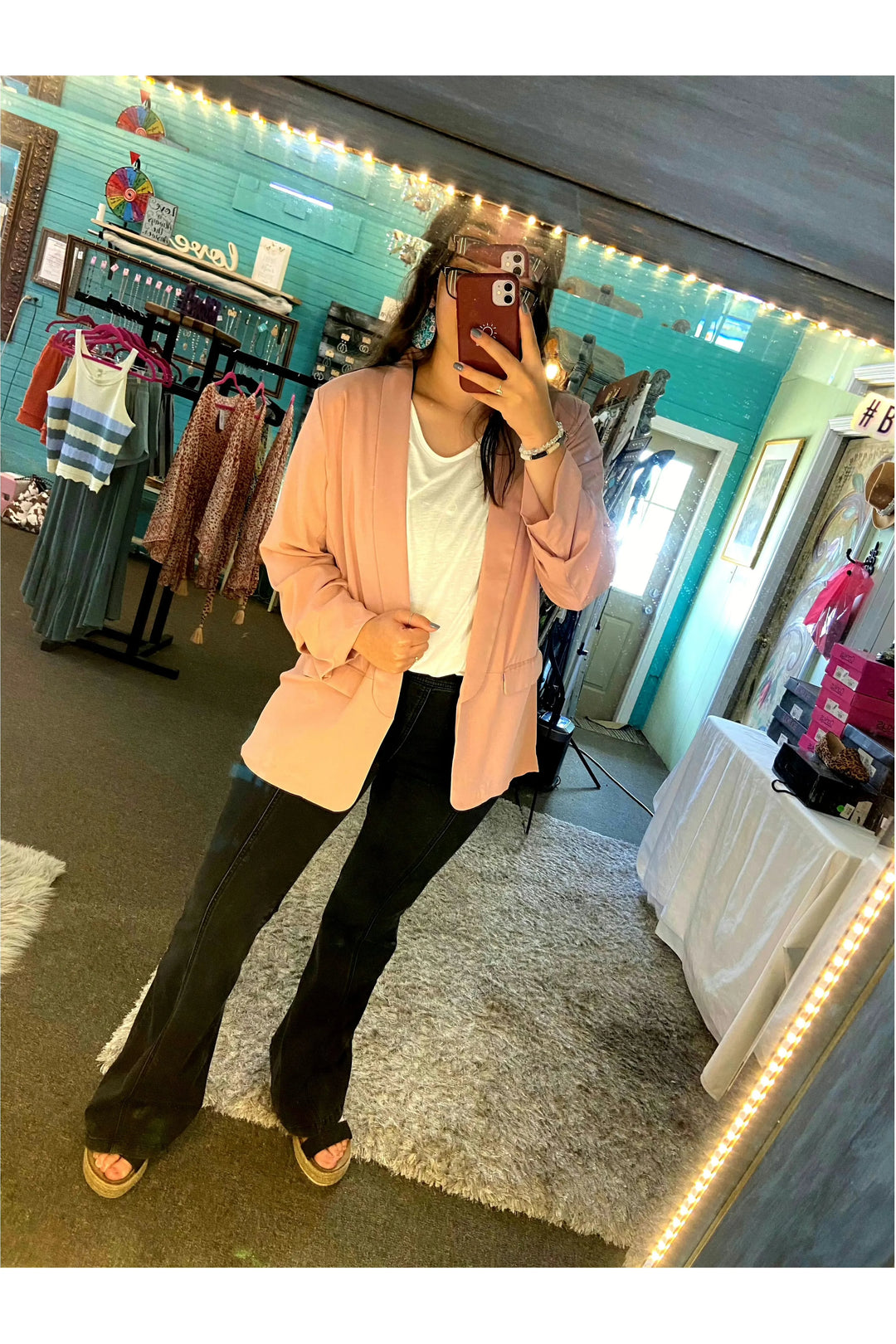 Mauve Blazer-Outerwear-Kori America-Vintage Dragonfly-Women’s Fashion Boutique Located in Sumrall, Mississippi