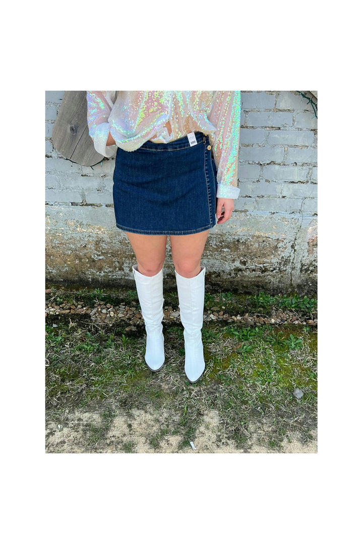 Hi Waist Clean Wash Skort-Bottoms-Judy Blue-Vintage Dragonfly-Women’s Fashion Boutique Located in Sumrall, Mississippi