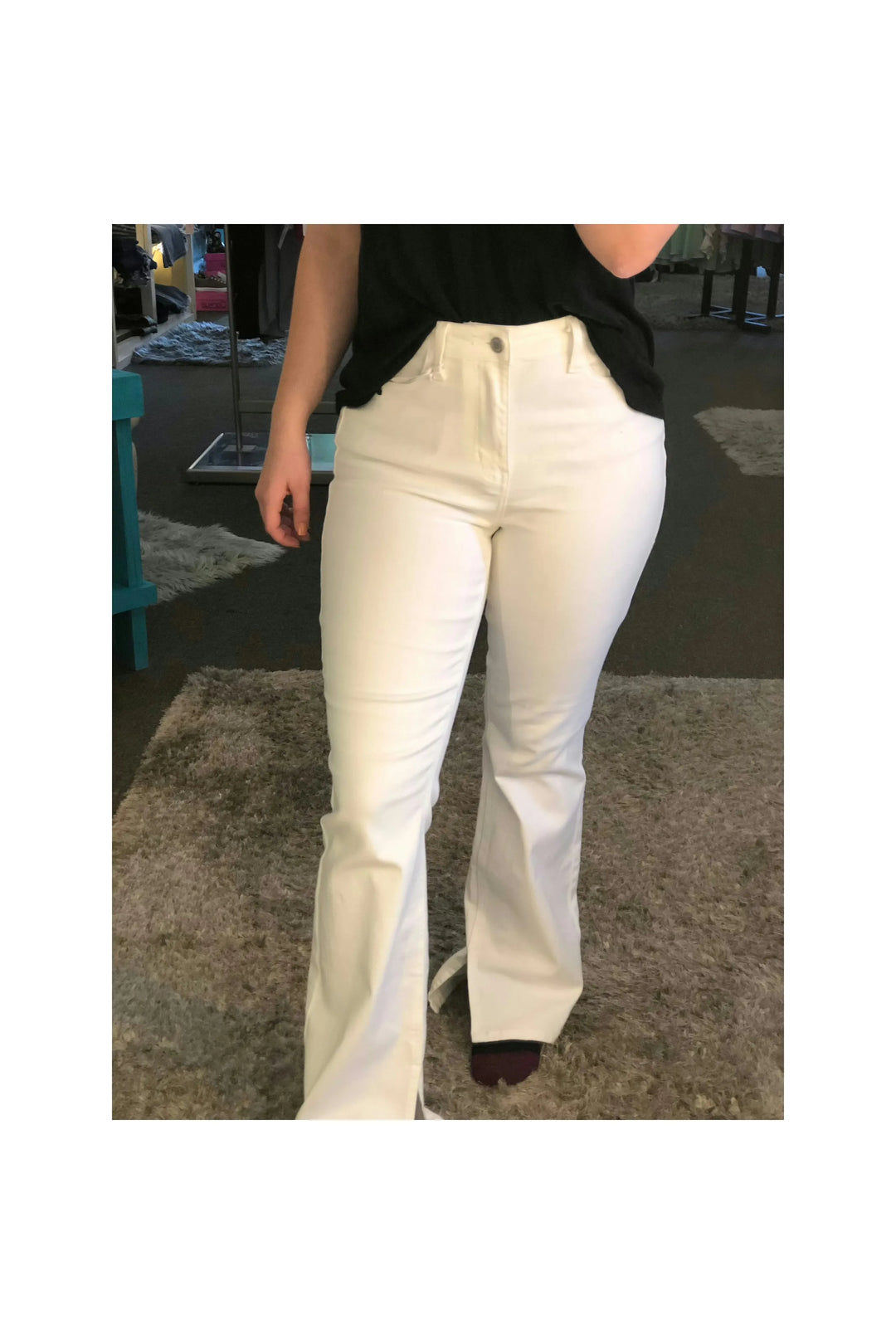 Pure White Judy Blue Bootcut Jeans - Vintage Dragonfly