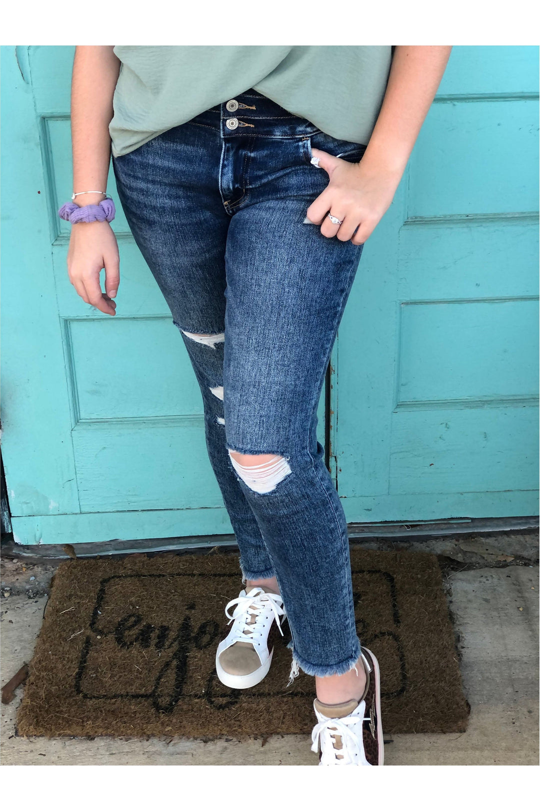 Triple Waistband Crop Skinnies- Vervet-Bottoms-VERVET by Flying Monkey-Vintage Dragonfly-Women’s Fashion Boutique Located in Sumrall, Mississippi