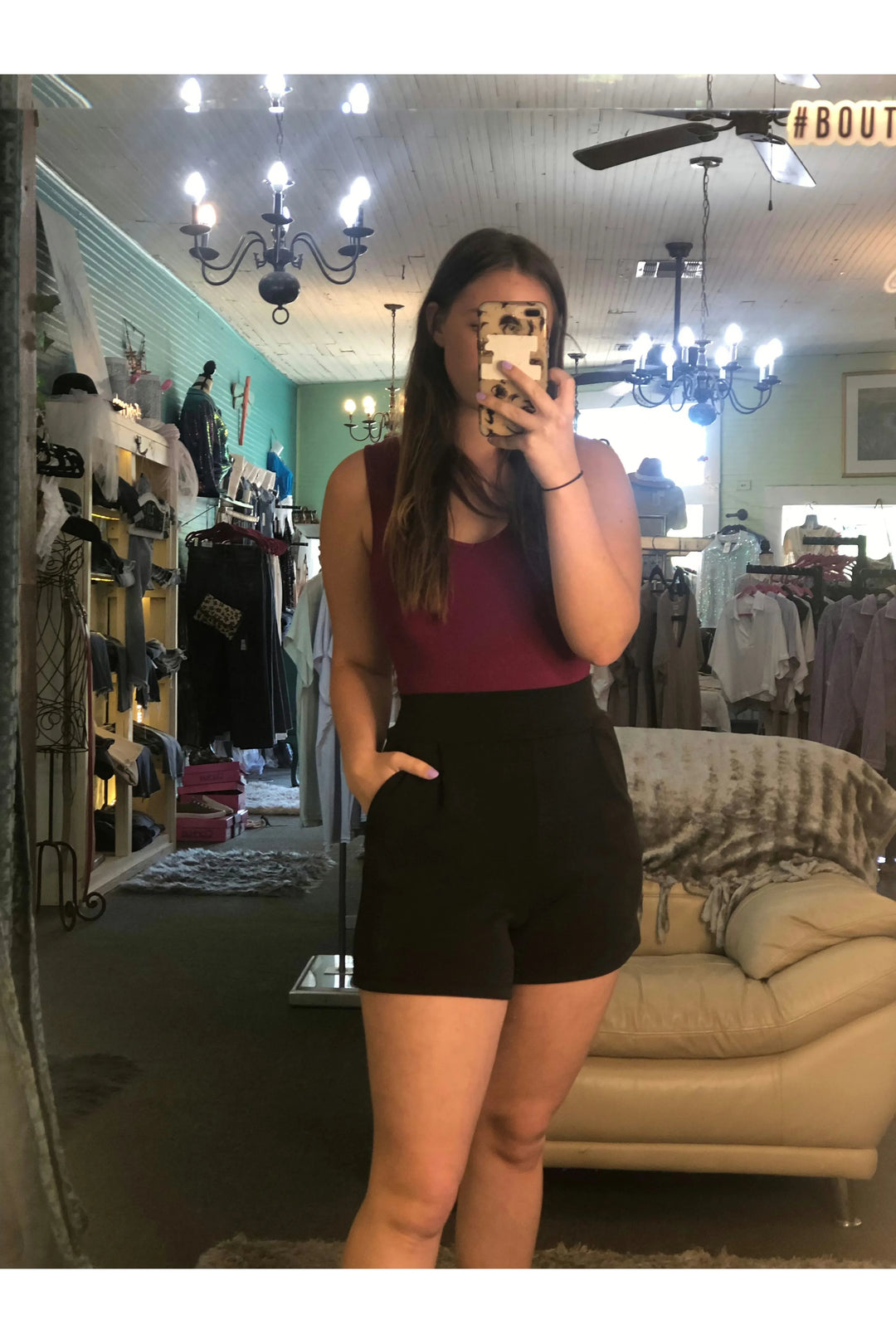 Dusty Black Pleated Flare Shorts - Vintage Dragonfly
