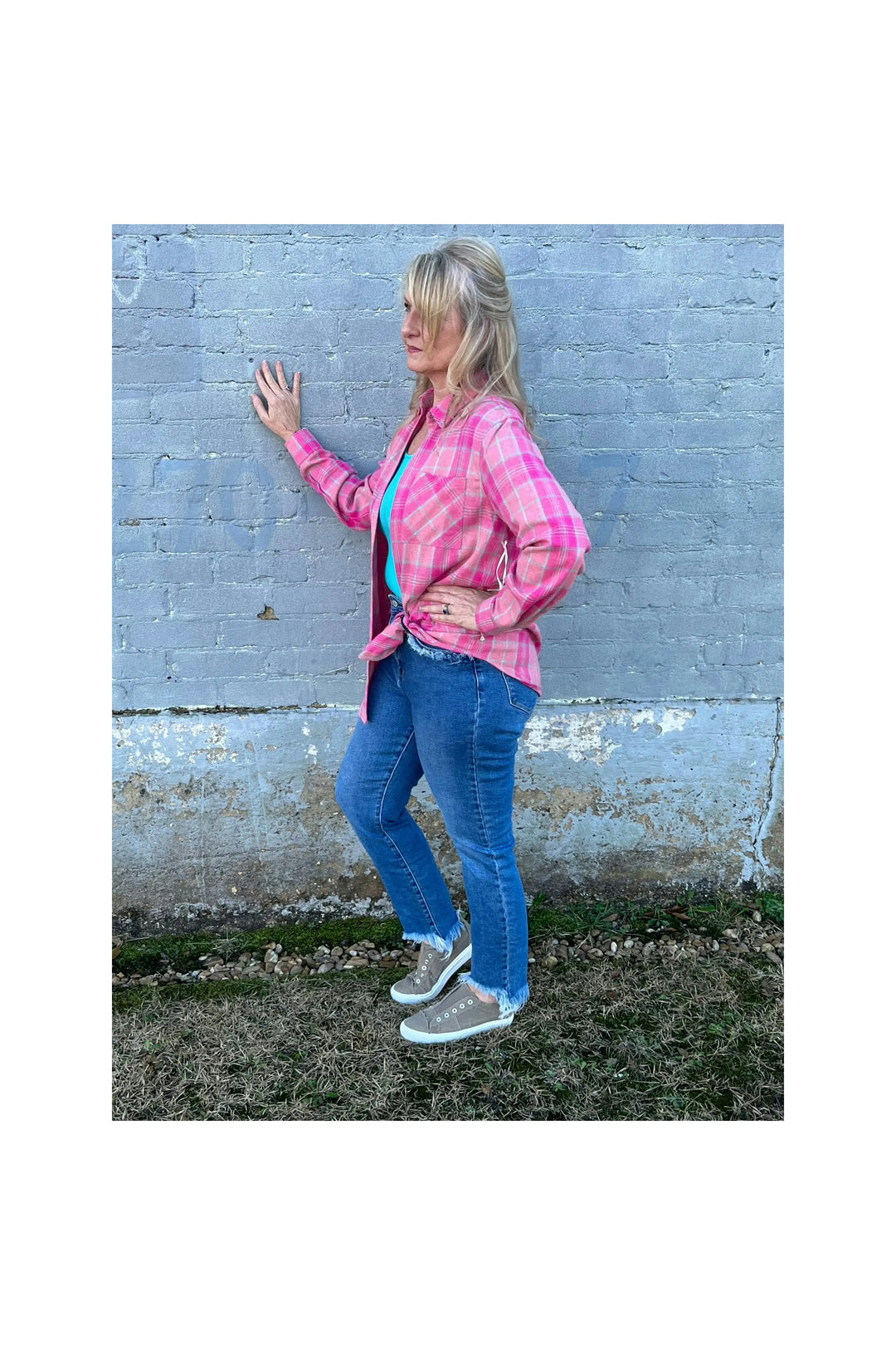 Judy Blue Amanda High Rise Frayed Pocket Slim Fit Jeans-Bottoms-Judy Blue-Vintage Dragonfly-Women’s Fashion Boutique Located in Sumrall, Mississippi