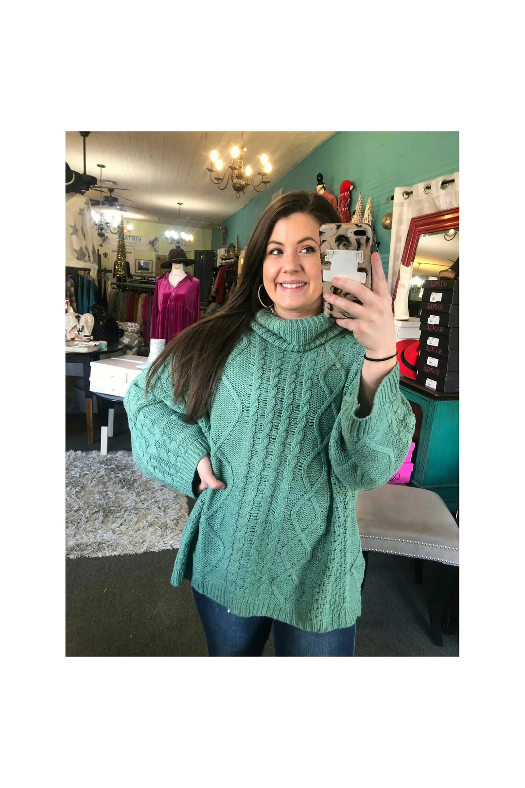 Sage Sweater Top-Tops-GiGio-Vintage Dragonfly-Women’s Fashion Boutique Located in Sumrall, Mississippi