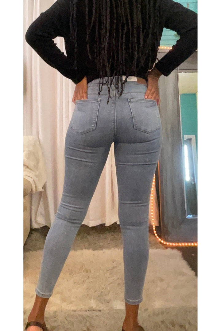 Judy Blue Mid-rise Skinny Jeggings-Bottoms-Judy Blue-Vintage Dragonfly-Women’s Fashion Boutique Located in Sumrall, Mississippi