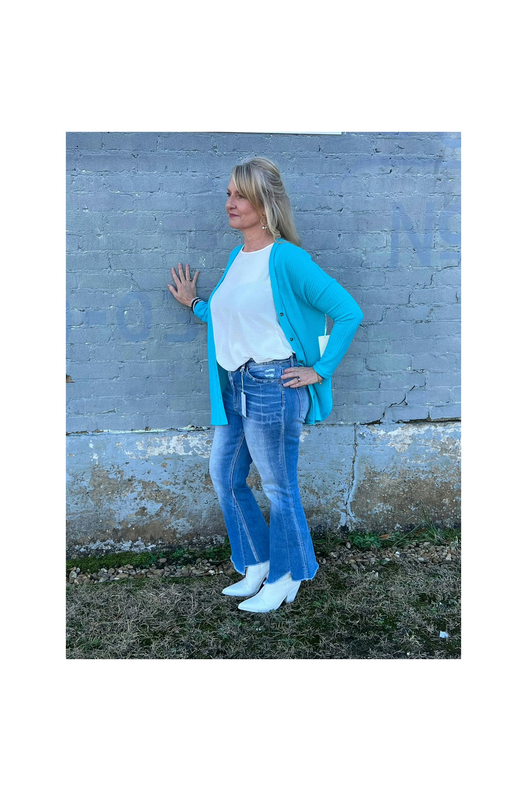 VERVET by Flying Monkey - SUPER HIGH RISE UNEVENLY CUT SEAM SUPER FLARE-Bottoms-VERVET by Flying Monkey-Vintage Dragonfly-Women’s Fashion Boutique Located in Sumrall, Mississippi