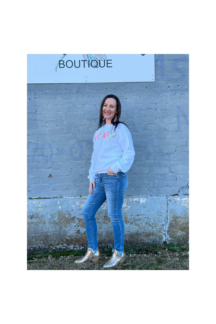 BLEACH splash Shark Bite - Judy Blue-Bottoms-Judy Blue-Vintage Dragonfly-Women’s Fashion Boutique Located in Sumrall, Mississippi