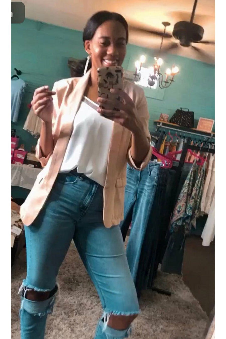 Mauve Blazer-Outerwear-Kori America-Vintage Dragonfly-Women’s Fashion Boutique Located in Sumrall, Mississippi