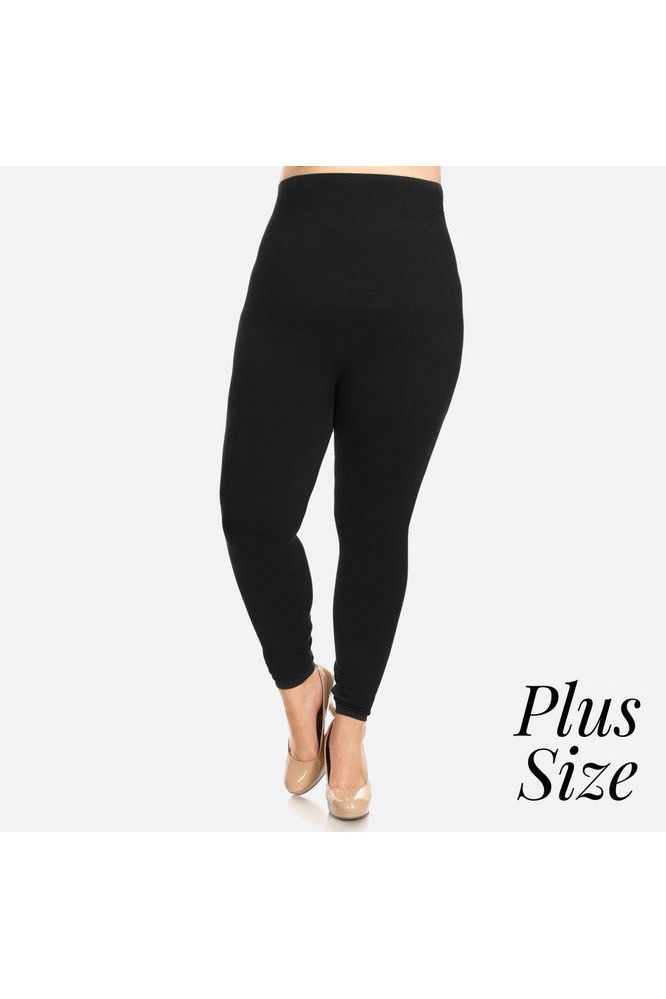 Plus Size High Waist Compression Leggings-Bottoms-Judson-Vintage Dragonfly-Women’s Fashion Boutique Located in Sumrall, Mississippi